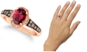 Le Vian Raspberry Rhodolite (1-3/8 ct. t.w.) & Diamond (1/3 ct. t.w.) Ring in 14k Rose Gold